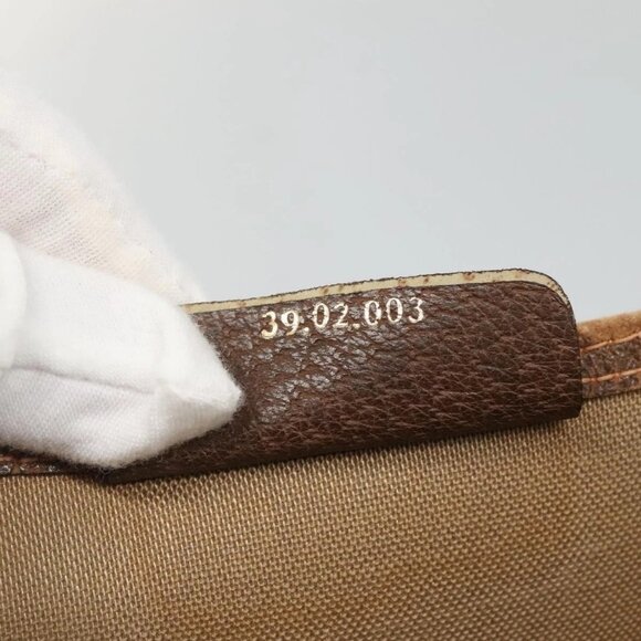 GUCCI GG Supreme Web Sherry Line Tote Bag PVC Beige Gold - Picture 12 of 16